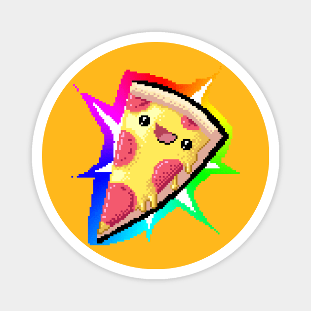 Pixel Pizza Magnet by debrincatdoodles